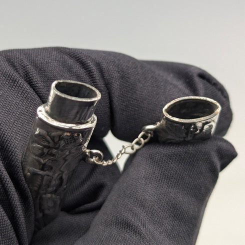 英国ヴィンテージ アール・ヌーヴォー装飾 純銀製ニードルケース